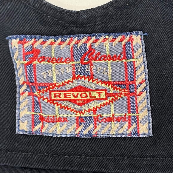 Vtg Revolt Clothing Black Denim Overall size Small - Picture 5 of 12